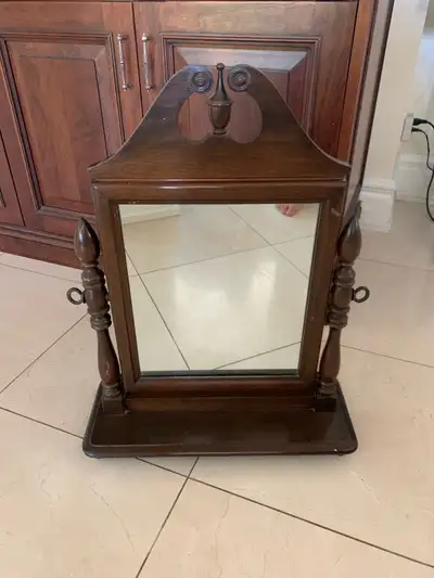 Vintage Wooden Vanity Mirror, View more