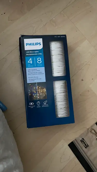 Illuminate any space with these new Philips LED Micro Lights, featuring 4 sets of 50 LED lights each...