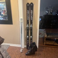 170 Fisher ski , boots , poles 