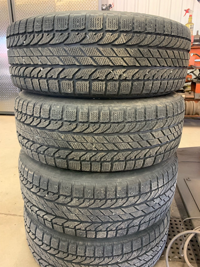 Set of BF Goodrich winter tires on steel wheels in Tires & Rims in London