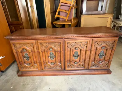 Free delivery used Vintage Wooden Dresser, View more