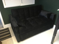 Black Velvet Sleeper Sofa