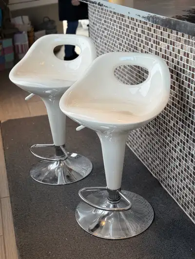 Acrylic Bar Stools (White) - Set of 2, View more