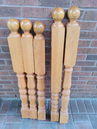 2  Oak Newel Stair posts