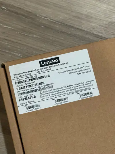 Never used ThinkPad Thunderbolt 3 Workstation Dock Gen 2. All parts still in packaging. Pickup at Br...