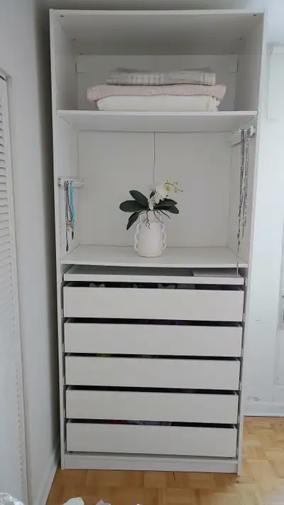 IKEA PAX Wardrobe Combination – White – Excellent Condition, View more