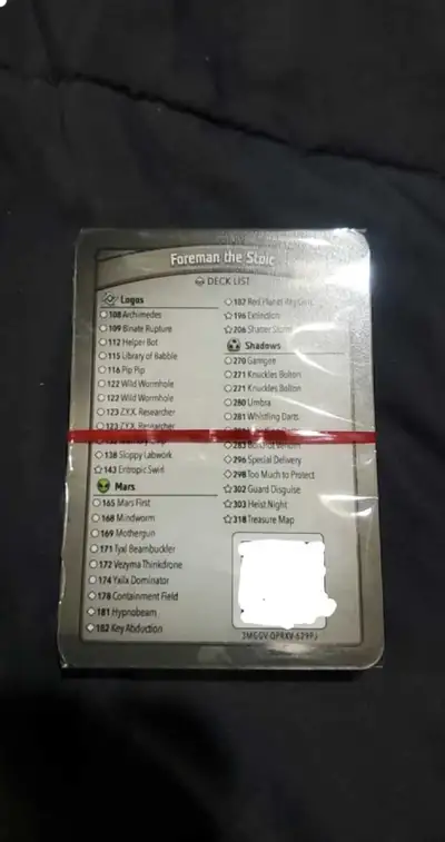 Sealed starter deck, code is unused.