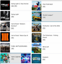 Playstation Profile w 13 digital games on it