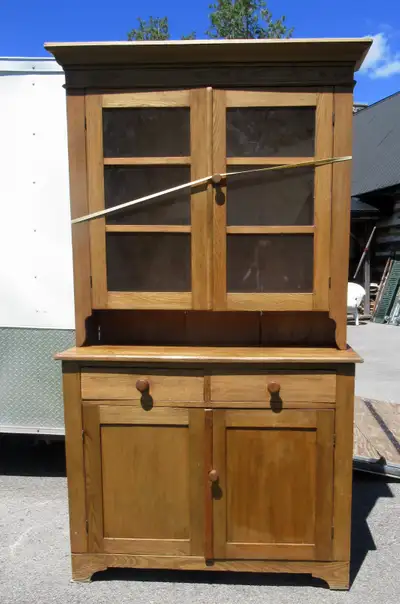 Antique Flat to the Wall Cupboard in Good Condition, View more