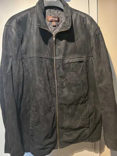 Danier Mens Leather Jacket Size XL Black Leather Jacket Used- Excellent Condition $50 Cash Only Meet...
