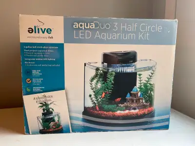 3 gallon Half Circle LED Aquarium, View more
