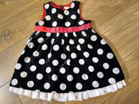 Baby girl polka dot dress 12 months