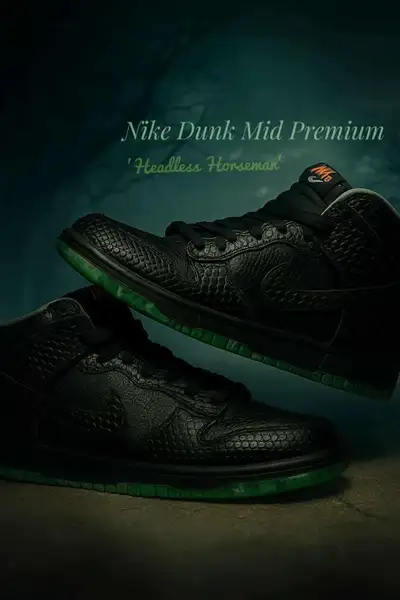 Men's Nike Dunk Mid Premium Halloween Headless Horseman, View more