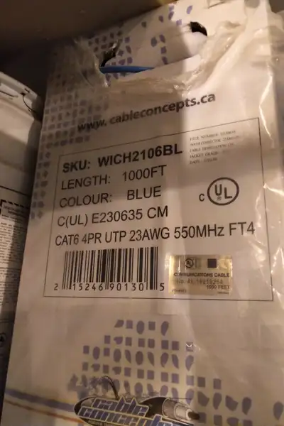 CAT5, CAT6, RG 59/U, View more