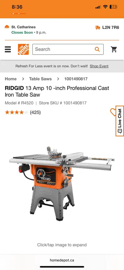 Rigit Table Saw, View more