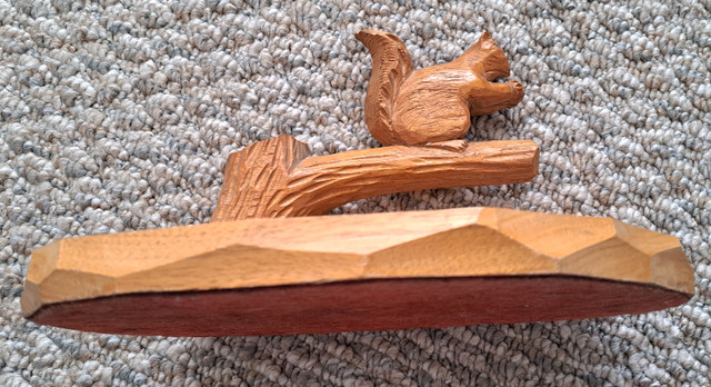 Signed -PAUL EMILE CARON-Wood Carving Squirrel on Branch in Arts & Collectibles in Kitchener / Waterloo - Image 3