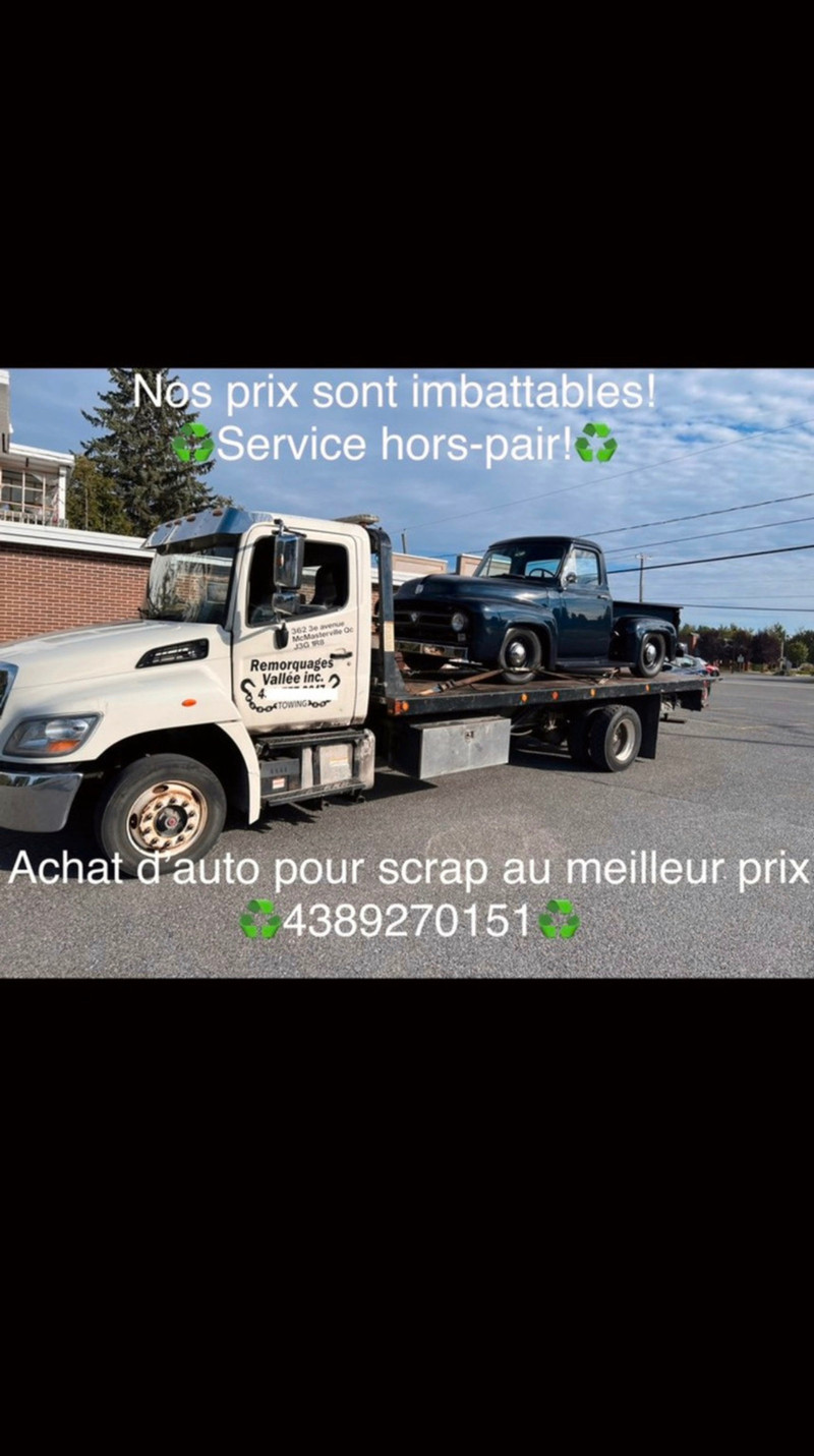 Achète auto pour feraille / scrap au meilleur prix du marché! Autos et camions Ville de
