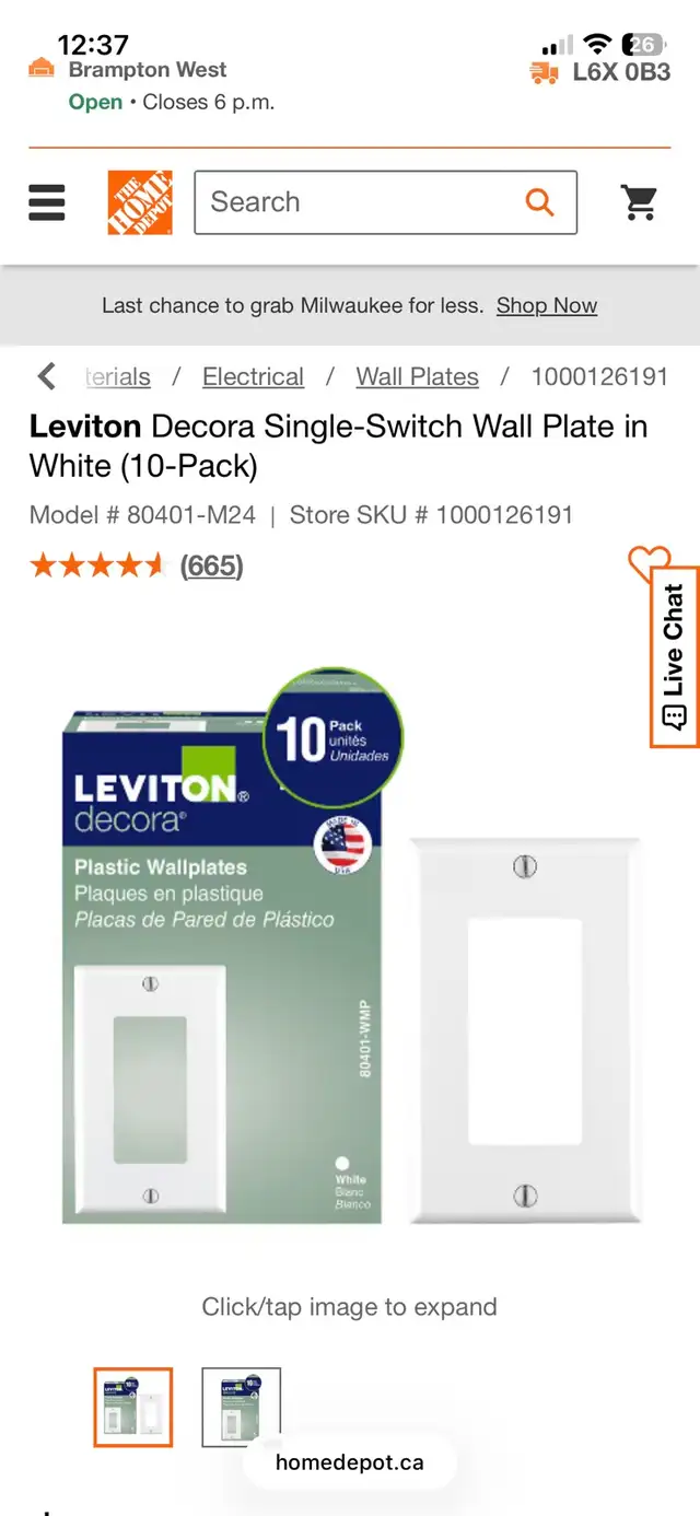 Leviton Decora - 10 New Wall Plates