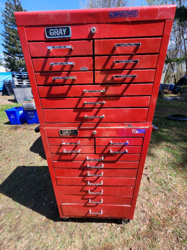 Gray Pro Tools Top & Buttom Professional Toolbox & Tool Chest Hand