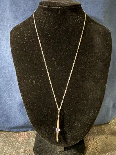 Sterling Silver Amethyst Pendant with 18” Chain, View more