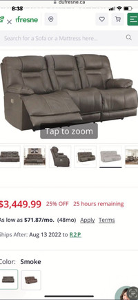 Wurstrow leather couch and love seat