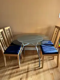 IKEA dining table set with 4 chairs 