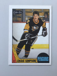 CRAIG SIMPSON … 1987-88 O-Pee-Chee … ROOKIE CARD … UNGRADED