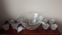 Punch Bowl with Cups and Ladle