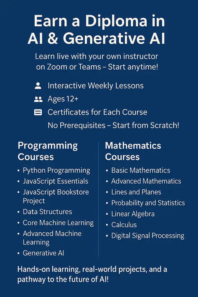 Earn a Diploma in AI and Generative AI ages 12+63804732778115121