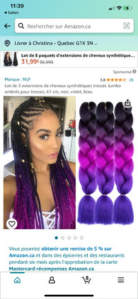 Tresses africaine, extensions cheveux