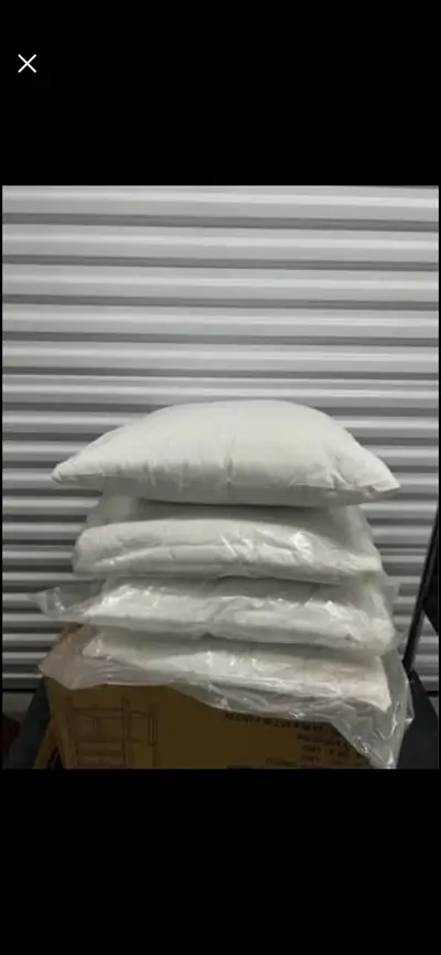 Brand New White Pillow Cushion (Set of 4) Size 20”X20”  $10 Each, View more