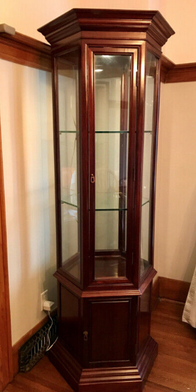 Tall large curio cabinet ( 2 piece ) in Hutches & Display Cabinets in St. Catharines - Image 2