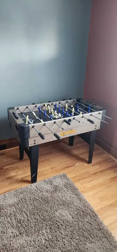 fussball 4 in 1 Multi Game Table, Foosball Table & Air Hockey Table with Realistic Playing Field, Ma...