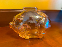 Vintage Mini Iridescent Pebble Finish CARNIVAL PIGGY BANK