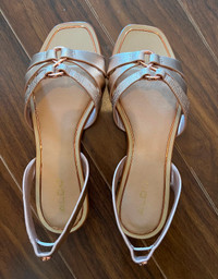 Brand new rose gold sandals