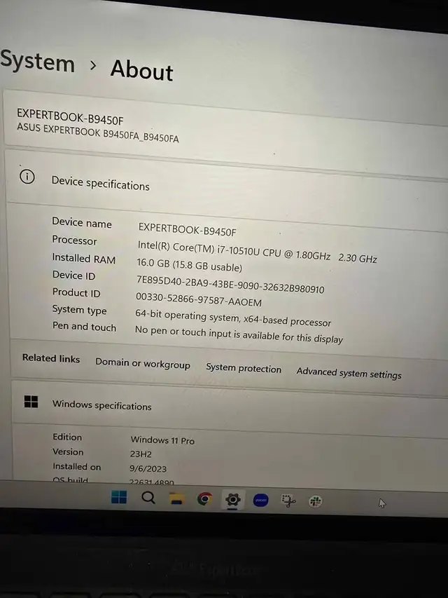 ASUS ExpertBook B9450F – Intel i7 | 16GB RAM | Lightweight Busin in Laptops in Mississauga / Peel Region - Image 3
