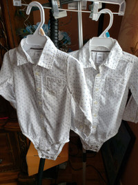 2 Cute onesie formal shirts for Twins