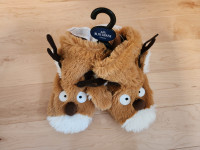 Hatley Little blue house reindeer slippers / Pantoufle renne