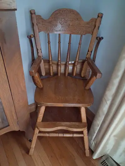 Solid Oak High Chair, View more