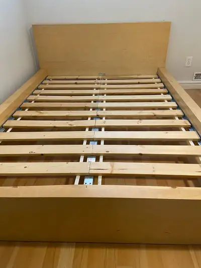 Delivery$: Queen Sz bed frame with slats , View more