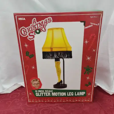Leg lamp Glitter Motion new in box 20" tall. Never used. A major award.