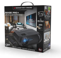 Monster Image Pro 720 HD Extra-Bright LCD Projector, 2000 Lumens