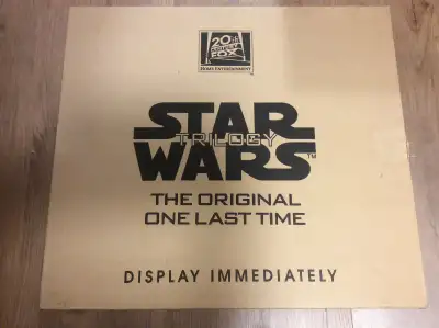Original 1995 Star Wars Trilogy store display. Open box, unused. Standee measurements (approximately...