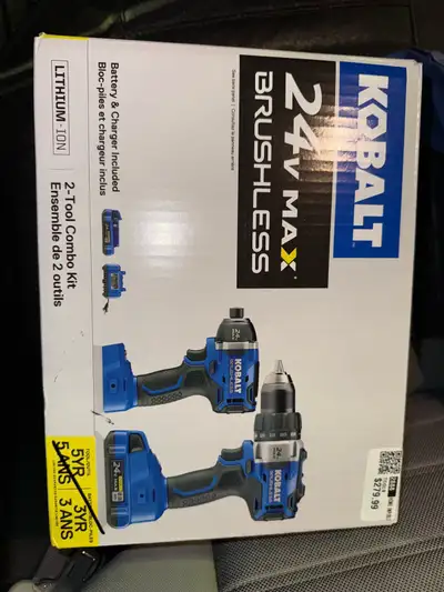 I'm selling a Kobalt 24V MAX Brushless 2-Tool Combo Kit, brand new in its original packaging. This k...