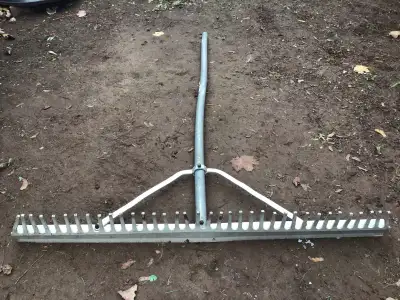 36"W Aluminum leaf rake, View more