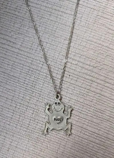 Silver Frog "BUDS" Necklace, View more