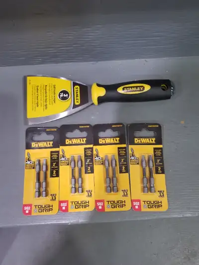 NEW...DeWalt #2 bits and Stanley Scraper (Brampton), View more