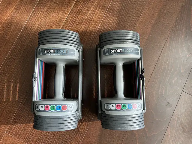 Sportblock Dumbbells (24 lb pair) in Exercise Equipment in Markham / York Region - Image 2