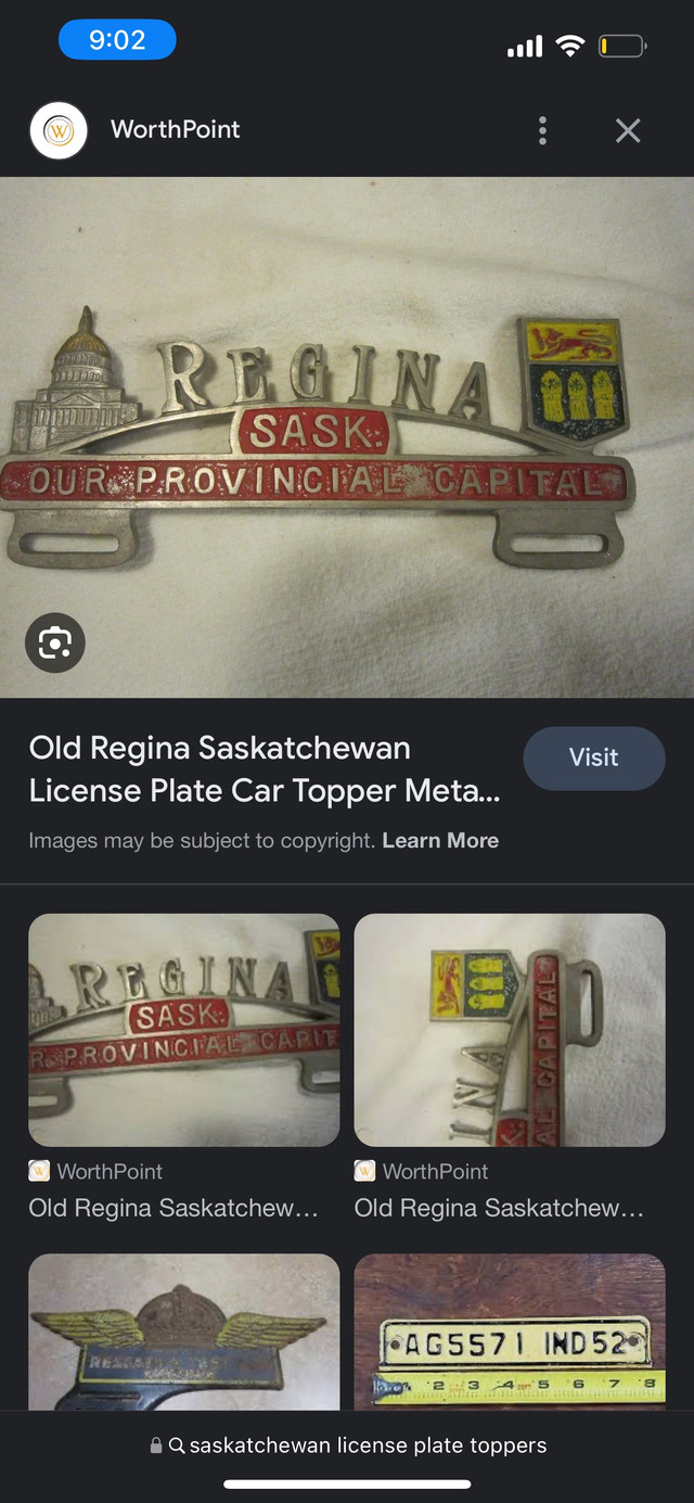 Looking for: license plate toppers, 1,2,3 digit plates  in Arts & Collectibles in Swift Current - Image 3