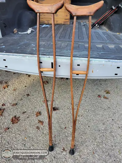 Antique Wooden Crutches, View more